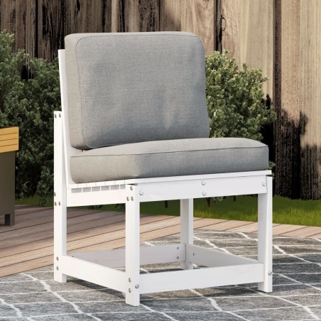 vidaXL Silla de jardín madera maciza de pino blanco 50,5x55x77 cm