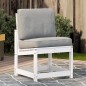 vidaXL Silla de jardín madera maciza de pino blanco 50,5x55x77 cm vidaXL Silla de jardín madera maciza de pino blanco 50,5x55x77 cm