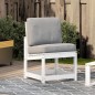 vidaXL Silla de jardín madera maciza de pino blanco 50,5x55x77 cm vidaXL Silla de jardín madera maciza de pino blanco 50,5x55x77 cm