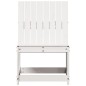vidaXL Silla de jardín madera maciza de pino blanco 50,5x55x77 cm vidaXL Silla de jardín madera maciza de pino blanco 50,5x55x77 cm