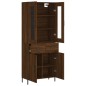 vidaXL Aparador alto madera contrachapada marrón roble 69,5x34x180 cm vidaXL Aparador alto madera contrachapada marrón roble 69,5x34x180 cm