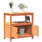vidaXL Mesa plantación con estantes madera pino marrón 82,5x45x81 cm