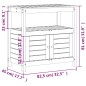 vidaXL Mesa plantación con estantes madera pino marrón 82,5x45x81 cm