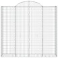 vidaXL Cestas gaviones 12 uds forma de arco hierro 200x50x180/200 cm