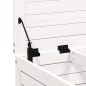 vidaXL Taburete de jardín con cojín madera maciza de pino blanco vidaXL Taburete de jardín con cojín madera maciza de pino blanco