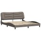 vidaXL Estructura de cama con luces LED tela gris taupe 180x200 cm vidaXL Estructura de cama con luces LED tela gris taupe 180x200 cm