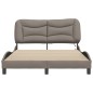 vidaXL Estructura de cama con luces LED tela gris taupe 140x190 cm vidaXL Estructura de cama con luces LED tela gris taupe 140x190 cm