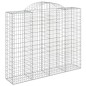 vidaXL Cestas de gaviones 5 uds forma de arco hierro 200x50x160/180 cm vidaXL Cestas de gaviones 5 uds forma de arco hierro 200x50x160/180 cm