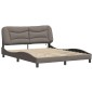 vidaXL Estructura de cama con luces LED tela gris taupe 160x200 cm vidaXL Estructura de cama con luces LED tela gris taupe 160x200 cm