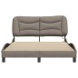 vidaXL Estructura de cama con luces LED tela gris taupe 140x200 cm vidaXL Estructura de cama con luces LED tela gris taupe 140x200 cm