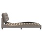 vidaXL Estructura de cama con luces LED tela gris taupe 140x200 cm vidaXL Estructura de cama con luces LED tela gris taupe 140x200 cm