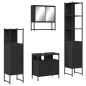 vidaXL Juego de muebles de baño 4 pzas madera contrachapada negro vidaXL Juego de muebles de baño 4 pzas madera contrachapada negro