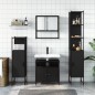 vidaXL Juego de muebles de baño 4 pzas madera contrachapada negro vidaXL Juego de muebles de baño 4 pzas madera contrachapada negro