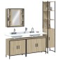 vidaXL Juego de muebles de baño 4 pzas madera ingeniería roble Sonoma vidaXL Juego de muebles de baño 4 pzas madera ingeniería roble Sonoma