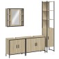 vidaXL Juego de muebles de baño 4 pzas madera ingeniería roble Sonoma vidaXL Juego de muebles de baño 4 pzas madera ingeniería roble Sonoma