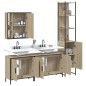 vidaXL Juego de muebles de baño 4 pzas madera ingeniería roble Sonoma vidaXL Juego de muebles de baño 4 pzas madera ingeniería roble Sonoma