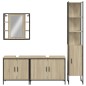 vidaXL Juego de muebles de baño 4 pzas madera ingeniería roble Sonoma vidaXL Juego de muebles de baño 4 pzas madera ingeniería roble Sonoma