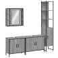 vidaXL Set de armario de baño 4 pzas madera contrachapada gris sonoma vidaXL Set de armario de baño 4 pzas madera contrachapada gris sonoma