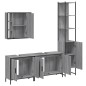 vidaXL Set de armario de baño 4 pzas madera contrachapada gris sonoma vidaXL Set de armario de baño 4 pzas madera contrachapada gris sonoma