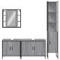 vidaXL Set de armario de baño 4 pzas madera contrachapada gris sonoma vidaXL Set de armario de baño 4 pzas madera contrachapada gris sonoma