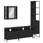 vidaXL Juego de muebles de baño 4 piezas madera de ingeniería negro vidaXL Juego de muebles de baño 4 piezas madera de ingeniería negro