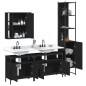 vidaXL Juego de muebles de baño 4 piezas madera de ingeniería negro vidaXL Juego de muebles de baño 4 piezas madera de ingeniería negro