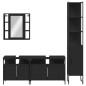vidaXL Juego de muebles de baño 4 piezas madera de ingeniería negro vidaXL Juego de muebles de baño 4 piezas madera de ingeniería negro