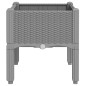 vidaXL Jardinera con patas PP gris claro 40x40x42 cm vidaXL Jardinera con patas PP gris claro 40x40x42 cm