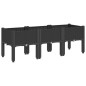 vidaXL Jardinera con patas PP negro 120x40x42 cm vidaXL Jardinera con patas PP negro 120x40x42 cm