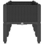 vidaXL Jardinera con patas PP negro 120x40x42 cm vidaXL Jardinera con patas PP negro 120x40x42 cm