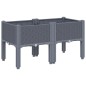 vidaXL Jardinera con patas PP gris 80x40x42 cm vidaXL Jardinera con patas PP gris 80x40x42 cm