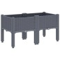 vidaXL Jardinera con patas PP gris 80x40x42 cm vidaXL Jardinera con patas PP gris 80x40x42 cm