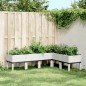 vidaXL Jardinera con patas PP blanco 160x120x42 cm vidaXL Jardinera con patas PP blanco 160x120x42 cm