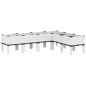 vidaXL Jardinera con patas PP blanco 160x120x42 cm vidaXL Jardinera con patas PP blanco 160x120x42 cm