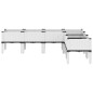 vidaXL Jardinera con patas PP blanco 160x120x42 cm vidaXL Jardinera con patas PP blanco 160x120x42 cm