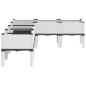 vidaXL Jardinera con patas PP blanco 160x120x42 cm vidaXL Jardinera con patas PP blanco 160x120x42 cm