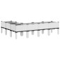 vidaXL Jardinera con patas PP blanco 160x120x42 cm vidaXL Jardinera con patas PP blanco 160x120x42 cm
