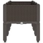 vidaXL Jardinera con patas PP marrón 120x40x42 cm vidaXL Jardinera con patas PP marrón 120x40x42 cm