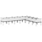 vidaXL Jardinera con patas PP blanco 200x160x42 cm vidaXL Jardinera con patas PP blanco 200x160x42 cm