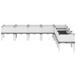 vidaXL Jardinera con patas PP blanco 200x160x42 cm vidaXL Jardinera con patas PP blanco 200x160x42 cm
