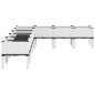 vidaXL Jardinera con patas PP blanco 200x160x42 cm vidaXL Jardinera con patas PP blanco 200x160x42 cm
