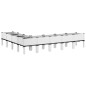 vidaXL Jardinera con patas PP blanco 200x160x42 cm vidaXL Jardinera con patas PP blanco 200x160x42 cm