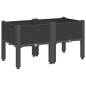 vidaXL Jardinera con patas PP negro 80x40x42 cm vidaXL Jardinera con patas PP negro 80x40x42 cm