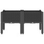 vidaXL Jardinera con patas PP negro 80x40x42 cm vidaXL Jardinera con patas PP negro 80x40x42 cm