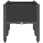 vidaXL Jardinera con patas PP negro 80x40x42 cm vidaXL Jardinera con patas PP negro 80x40x42 cm