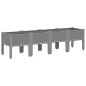 vidaXL Jardinera con patas PP gris claro 160x40x42 cm vidaXL Jardinera con patas PP gris claro 160x40x42 cm