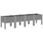 vidaXL Jardinera con patas PP gris claro 160x40x42 cm vidaXL Jardinera con patas PP gris claro 160x40x42 cm