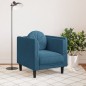 vidaXL Sillón con cojín terciopelo azul vidaXL Sillón con cojín terciopelo azul