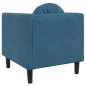 vidaXL Sillón con cojín terciopelo azul vidaXL Sillón con cojín terciopelo azul
