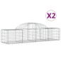 vidaXL Cestas de gaviones 2 uds forma de arco hierro 200x50x40/60 cm vidaXL Cestas de gaviones 2 uds forma de arco hierro 200x50x40/60 cm